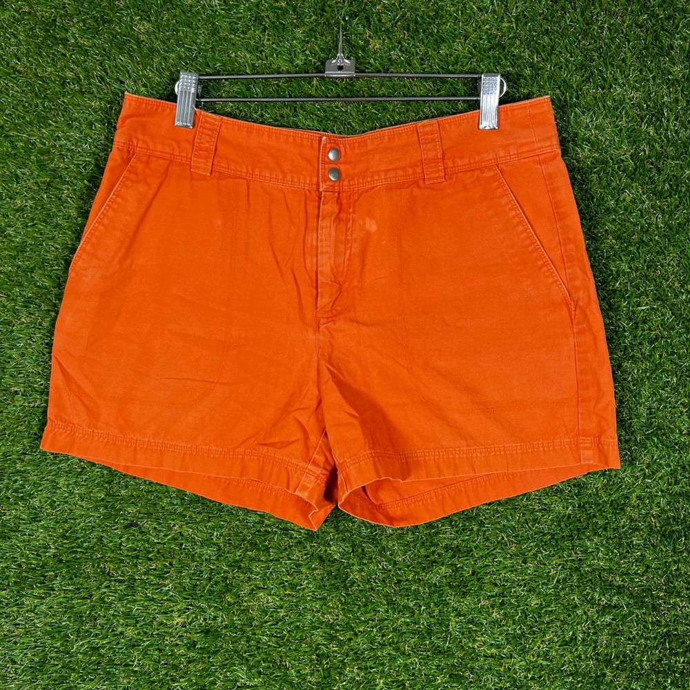 Patagonia Women 8 Orange Organic Cotton Canvas Casual Outdoor Shorts